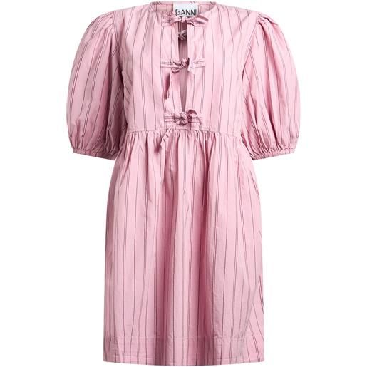 GANNI - vestito corto - rosa antico