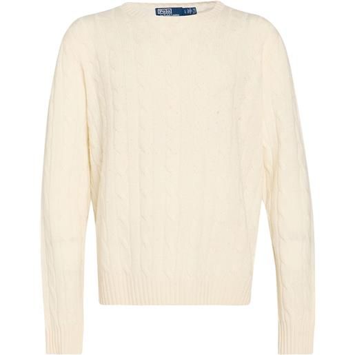POLO RALPH LAUREN - maglia in cachemire - panna