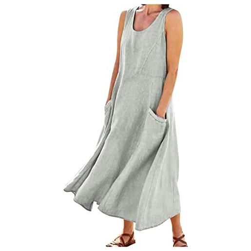 RYTEJFES abiti estivi donna abito estivo vestitino cotone vestito estate spiaggia vestitini corto abitini primaverile mare chemisier larghi prendisole boho vestiti