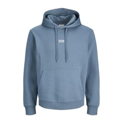JACK & JONES jjcorp graphic sweat hood noos, blue mirage, m, blue mirage. , m