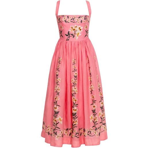 Agua By Agua Bendita abito midi mielero promesa - rosa