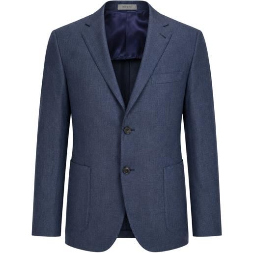 Corneliani blazer monopetto con revers classici - blu