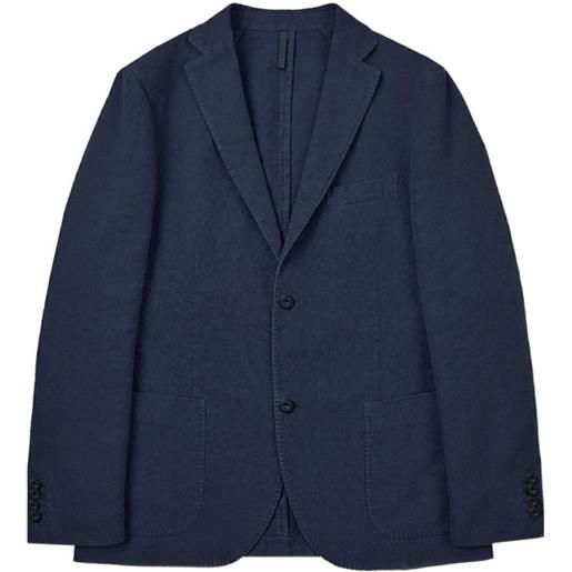 slowear blazer incotex con revers classici - blu