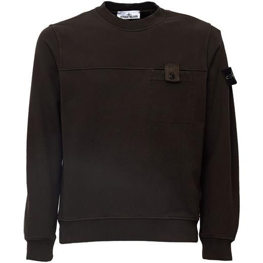 Stone Island felpa con applicazione logo - grigio