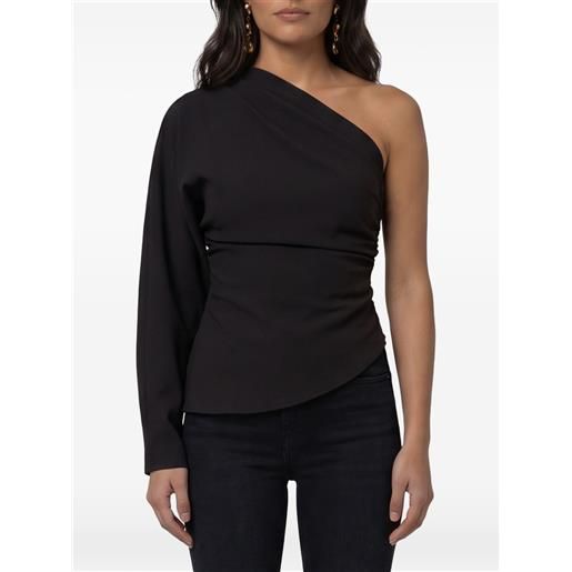 Federica Tosi blusa monospalla drappeggiata - nero