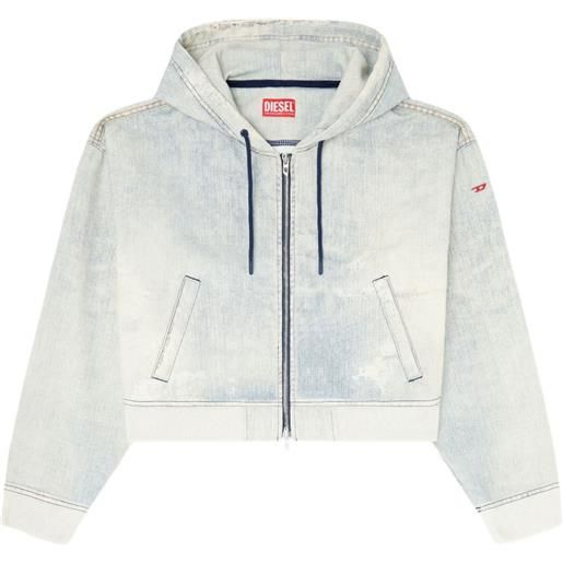Diesel maglione de-giri-crop jogg - blu
