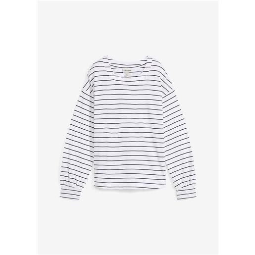 bonprix maglia a maniche lunghe in puro cotone biologico-bianco
