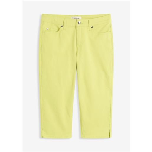bonprix pantaloni capri con vita comoda-giallo