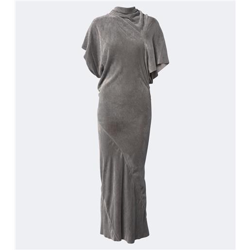 Rick Owens abito midi seb in velluto