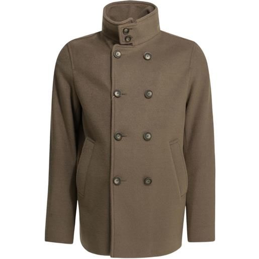 Herno cappotto doppiopetto a collo alto - marrone