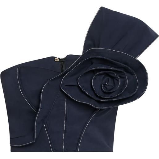 JBQ top asimmetrico blaire - blu