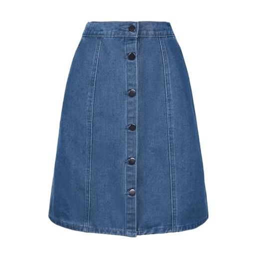Allegra K gonna vita alta casual donna gonna corta con tasche e bottoni a-line estate chic
