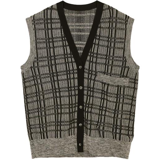 LESS canotta con scollo a v - grigio