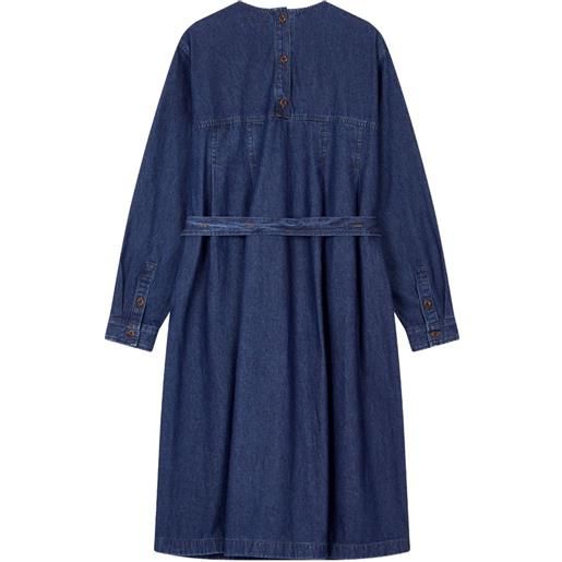 TOMBOY chemisier denim con cintura - blu