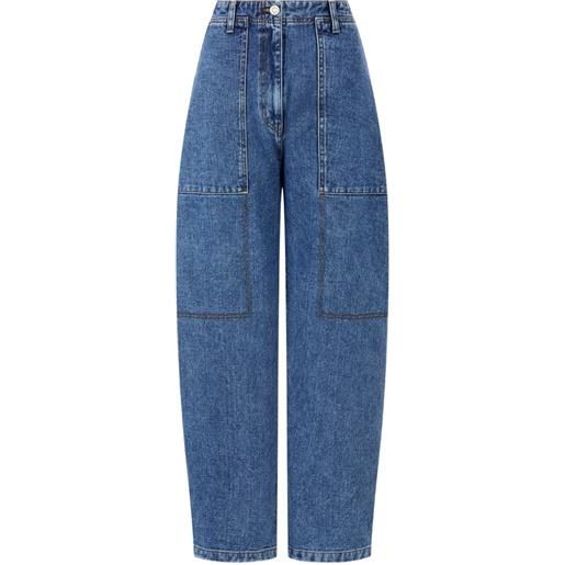 TOMBOY pantaloni denim con tasche - blu