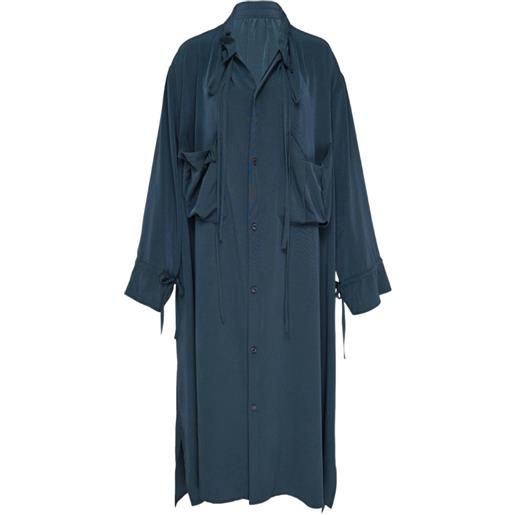 Y's abito midi drappeggiato - blu