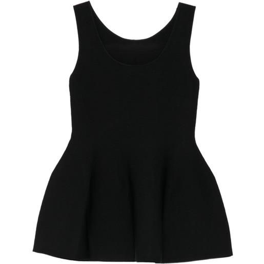 LESS top con peplum - nero