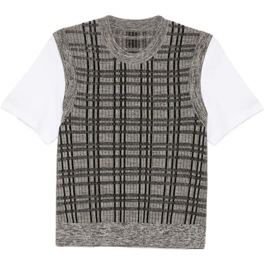 LESS t-shirt con effetto a strati - grigio
