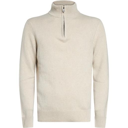 ARAGONA - maglia con zip - sabbia