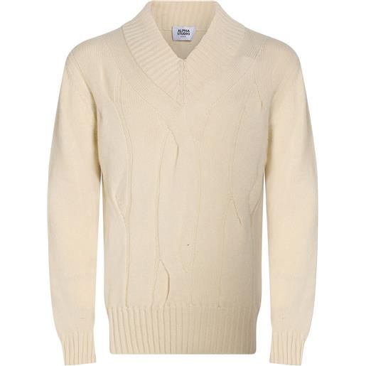 ALPHA STUDIO - maglia in cachemire - beige