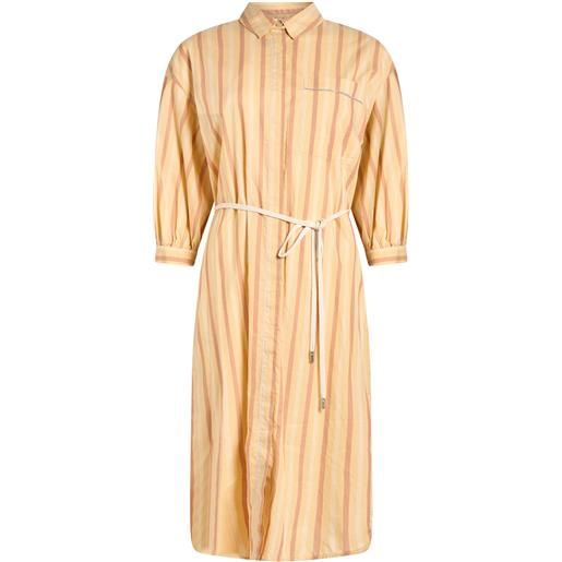 PESERICO - vestito chemisier - giallo pastello