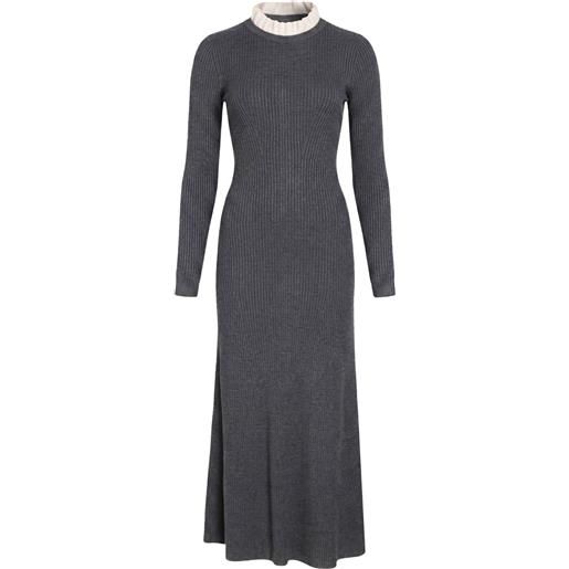 SANDRO - vestito in maglia - grigio