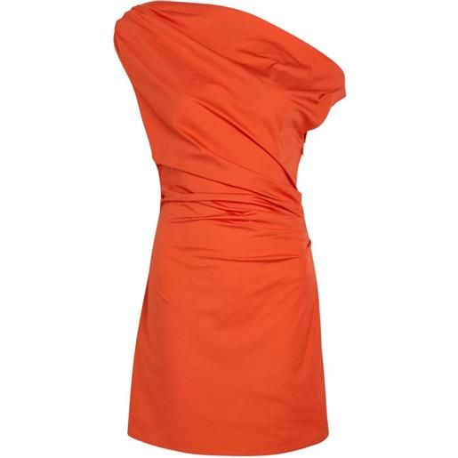 STAUD abito midi monospalla con design drappeggiato - arancione