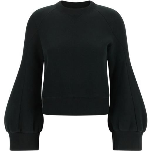 sacai camicia con maniche a palloncino - nero