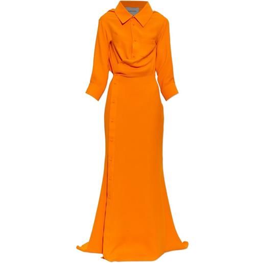 Balenciaga abito con spalle scoperte - arancione