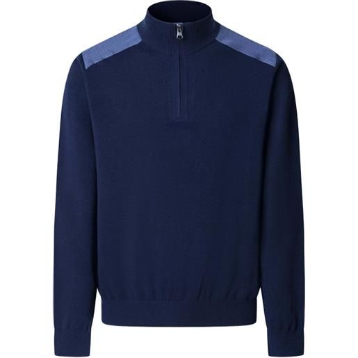 Hackett London maglione con zip - blu
