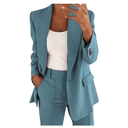 Kobilee completo donna elegante tailleur blazer completa completo tailleur pantaloni e giacca taglie forti da cerimonia tailleur pantalone estivo curvy ufficio e lavoro tuta due pezzi