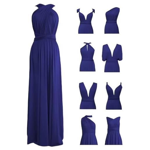 Gkaopi vestito lungo estivo donna multi-usura transformare abito da cerimonia scollo a v elegante vestiti da sera senza maniche linea ad a eleganti damigella d' onore matrimonio abiti