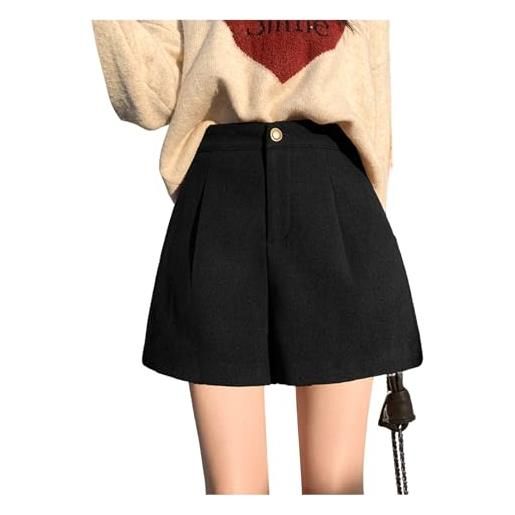 Qiribati pantaloncini da donna shorts a miscela di lana solida pantaloncini invernali casuali