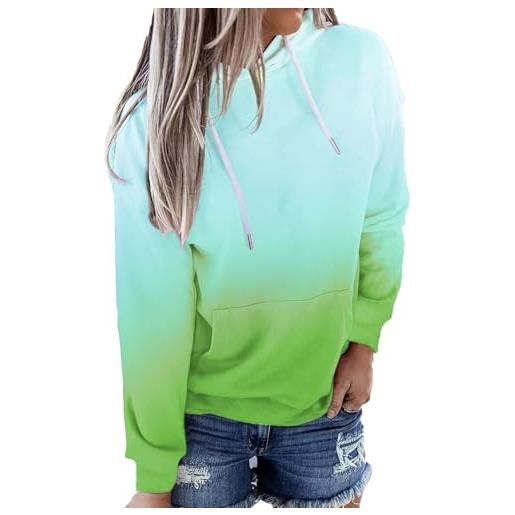 HVEPUO donna tie dye felpa con cappuccio larghe hoodie drawstring sweatshirt