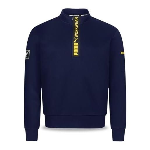 PUMA workwear advanced collection - felpa da uomo con cerniera - scomparto utility sulla spalla - tessuto robusto e traspirante - per artigianato e logistica