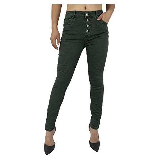 Sexy Woman pantalone donna aderente in cotone elasticizzato con bottini particolari (cod. H360)