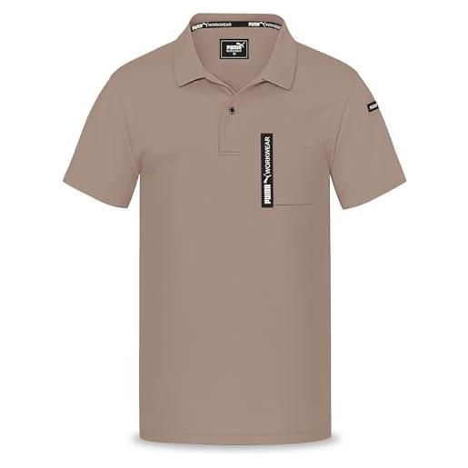 PUMA workwear advanced collection - polo da uomo a maniche corte, tasca sul petto e scomparto utility sulla spalla, tessuto resistente e traspirante, per artigianato e logistica