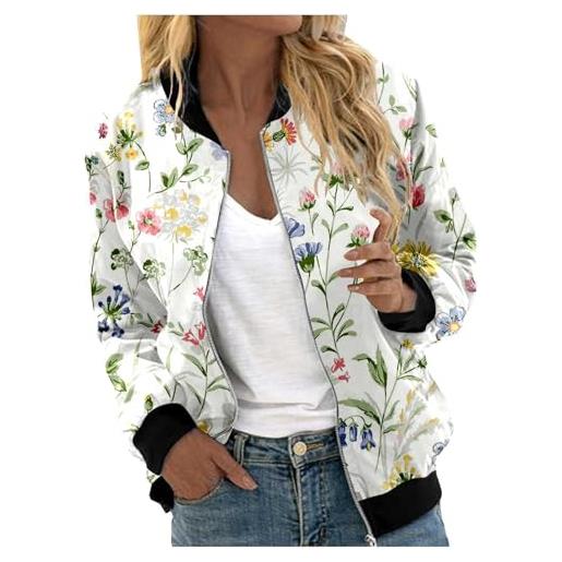 Generic giubbotto donna invernale corto product women's casual jackets - product top cardigan con cappotto a maniche lunghe allentato casual con stampa floreale alla moda da donna
