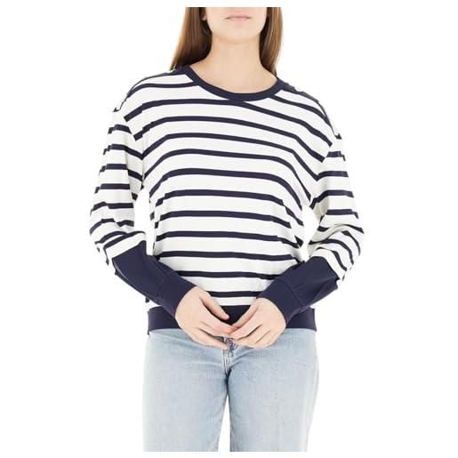 Liu Jo felpa donna leggera girocollo con applicazzioni sulle spalle ta6083