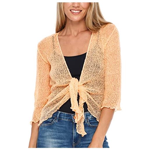 SHU-SHI - cardigan/coprispalle trasparente - effetto a maglia - donna