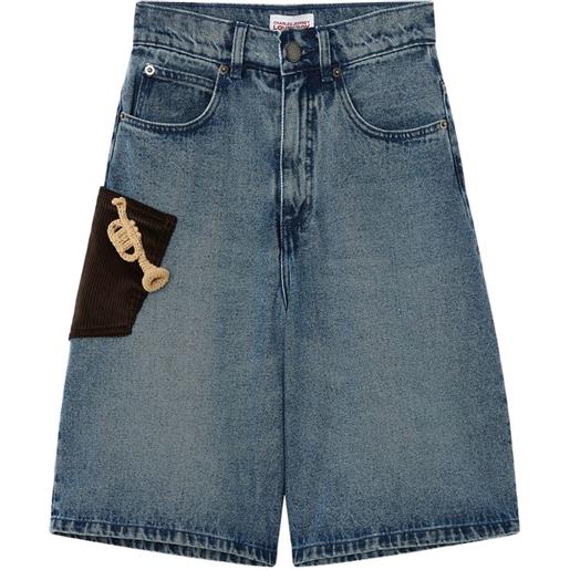 Charles Jeffrey Loverboy shorts con applicazione - blu