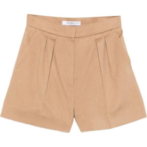 Max Mara shorts con pieghe - marrone