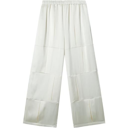 Enföld pantaloni a palazzo con design patchwork - bianco