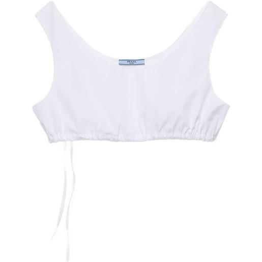 Prada top in popeline - bianco