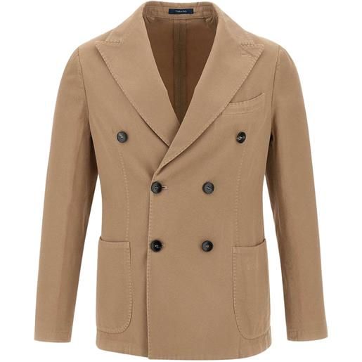 Marchesani blazer doppiopetto con revers a lancia - marrone