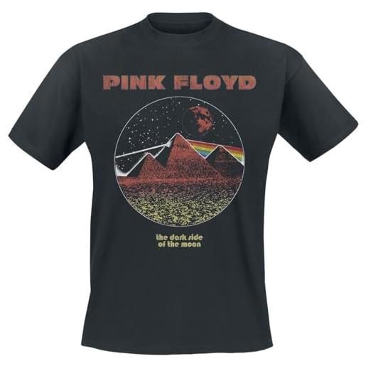 Pink Floyd dstom pyramids vintage uomo t-shirt nero 100% cotone regular