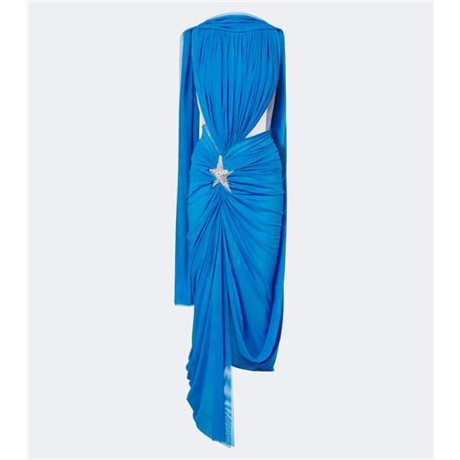 David Koma abito midi in tulle con cristalli