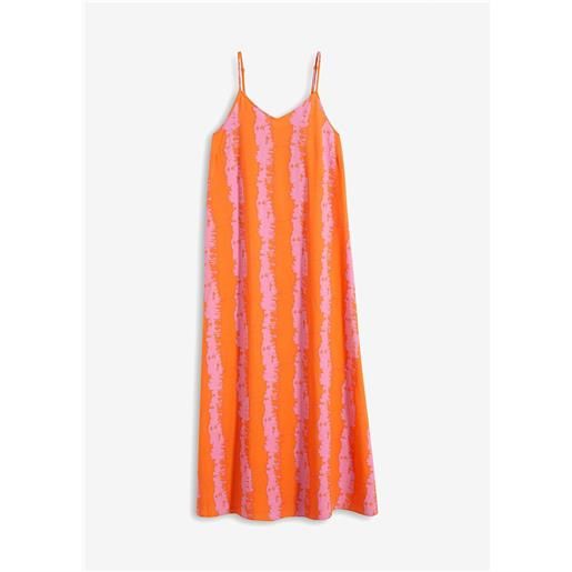 bonprix abito con spalline in viscosa fluente-arancione