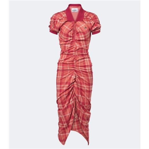 Vivienne Westwood abito midi pulling in cotone a quadri