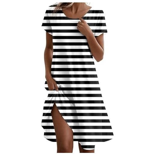 Generico abito estivo donna vestiti estivi donna vestito lungo abiti lino elegante larghi abbigliamento corti curvy vestitini da mare cotone comodi lunghi xs eleganti a mezze maniche sandali casa verano